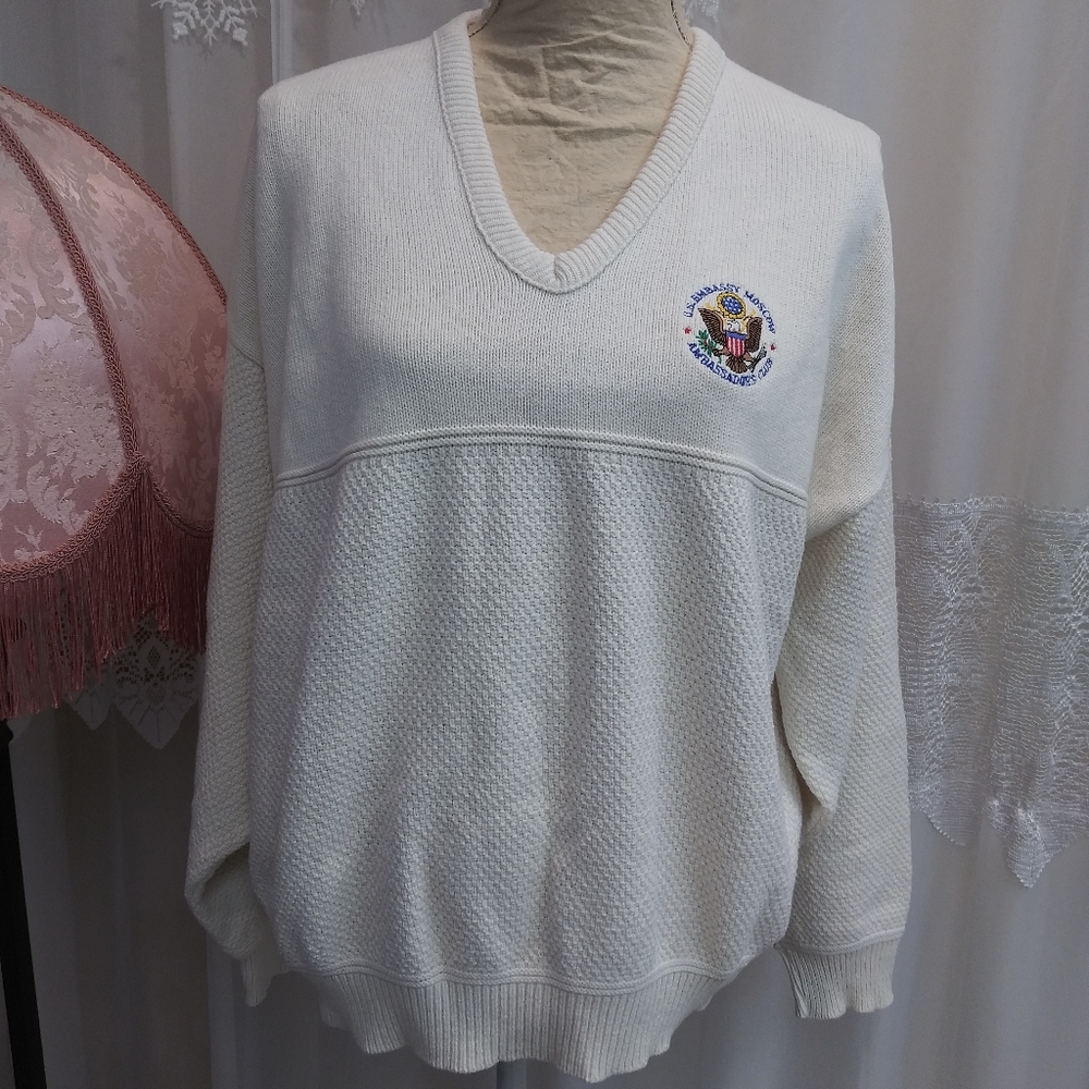 Vtg U.S. Embassy Moscow Ambassador's Club Sweater